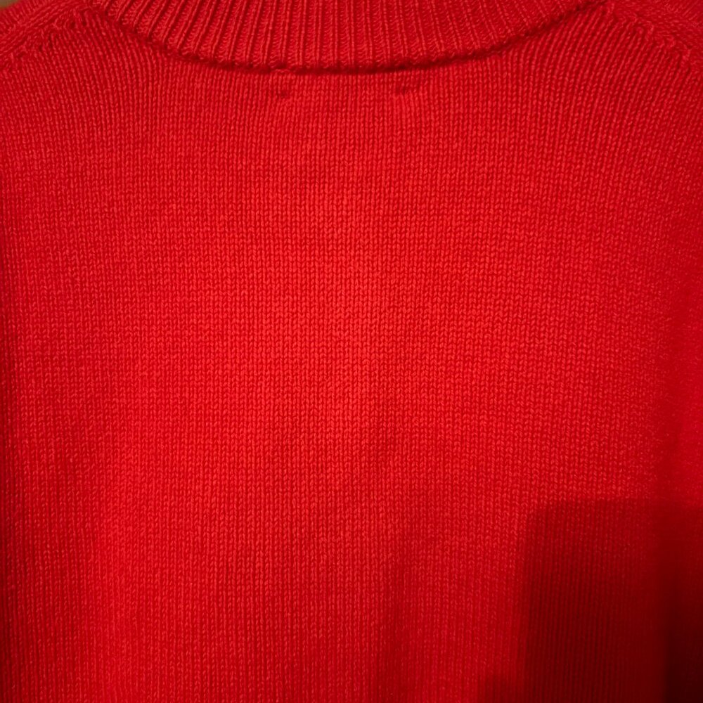 J Crew Vintage Wool Cardigan in cherry print Sz M (runs big) - Picture 5 of 13